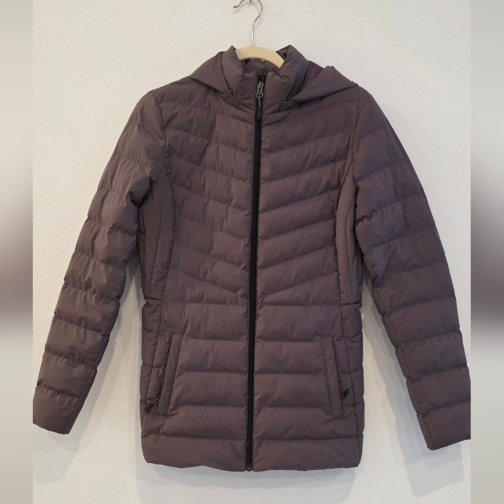 32 Degrees Iron Cocoa Hooded Thermal Jacket Small